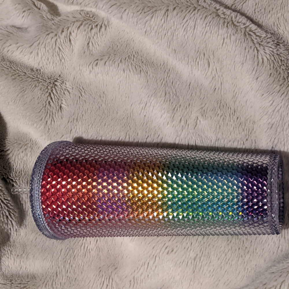Starbucks rare Rainbow studded, faceted Venti tumbler pride month. Brand new! - Picture 2 of 2